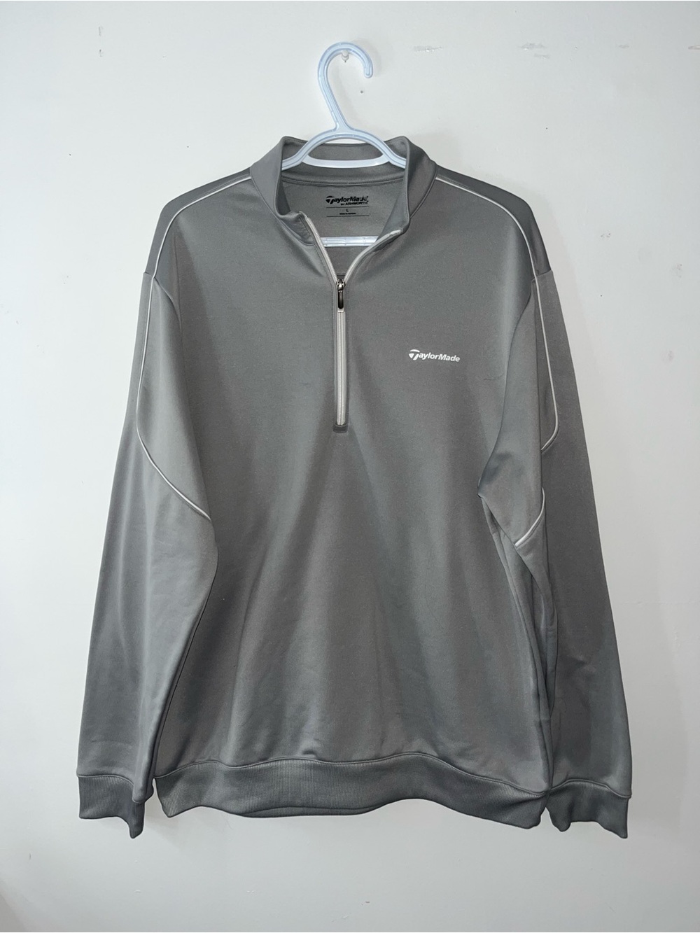TaylorMade Bellagio Ashworth 1/4 Zip Pullover Men’s Size Large Gray Golf EUC